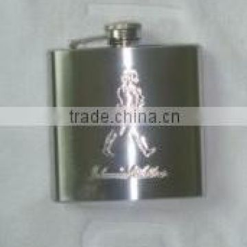 Embossed Stainless Steel Hip Flask Simple And Decent