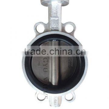 Size 2" DN50 PN10/PN16 cheap Carbon steel Wafer Butterfly Valve