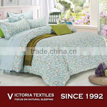Spring Flower Printed Duvet Quilt Cover With Pillowcase Bedding Set