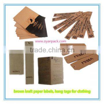 custom design clothing garment brown paper hang tag