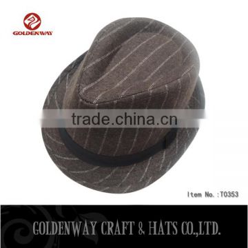 cheap cotton fedora hats trilby hat with custom design logo