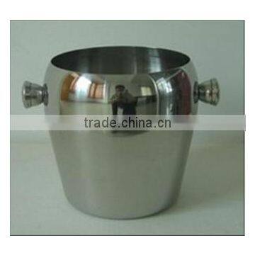 1.0L stainless steel ice bucket with handle