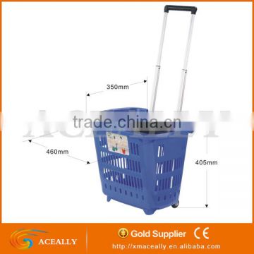 factory price supermarket shopping rolling basket