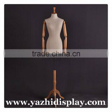 vintage dress form mannequin tailor with wooden hand