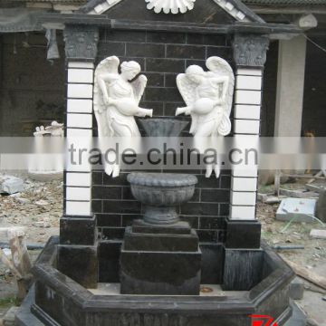 Wall angel fountains marble sculpture