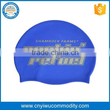 Wrinkle free silicone swim race cap,extra large funny swim cap