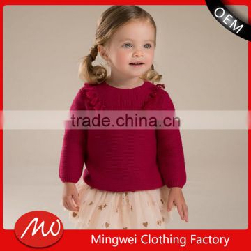 most selling product in alibaba lovely soft knitting pattern sweater for baby girls