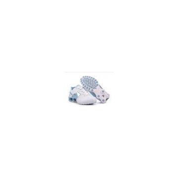 Fashion shox women leather nike shoes blue white silver low price