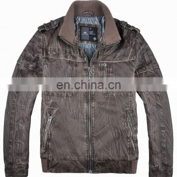 2015 hot sale special pu leather jacket men with reasonable price
