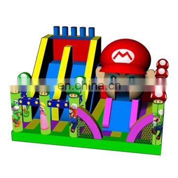 Hot Selling Super Mario Theme Inflatable Bouncy Castle Combo Slide Inflatable Amusement Park For Children