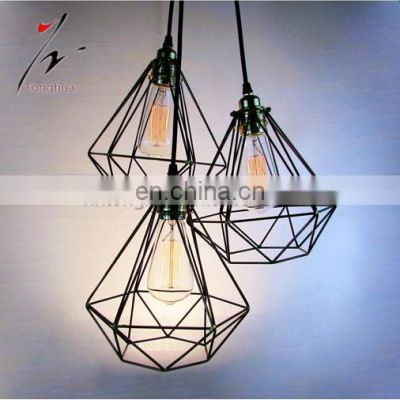 Vintage pendant lamps diamond cage shade pendant lights decorative lighting