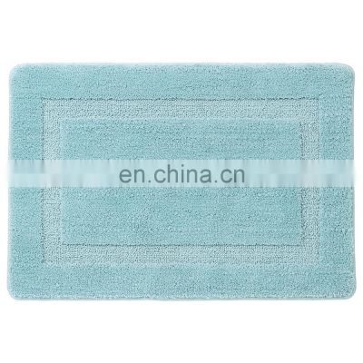 Amazon Hot Selling Modern Solid Color Non-Slip Soft Water Absorbent Microfiber Bath Mat