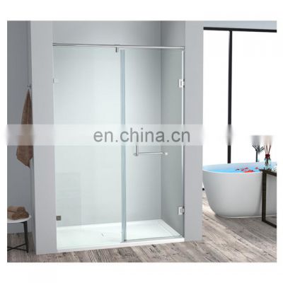 YEKALON Bathroom Shower Room Complete Frameless Tempered Glass Shower Enclosure