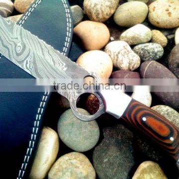 udk h44" custom handmade Damascus hunting knife with beautiful sheet handle