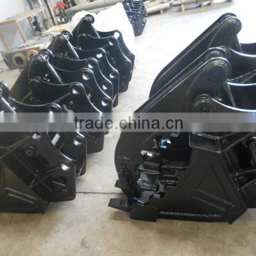Hydraulic fixed bucket grapple for 35 tons excavator