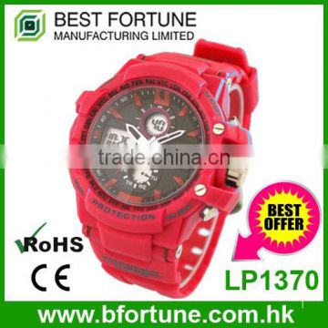 LP1370 Hong Kong manufacturer pu strap digital mvmt watch