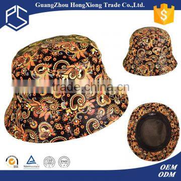 Charming wholesale leather flower bucket hat