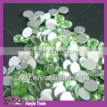 Hotsale wholesale new fashion high quality green korean loose hot fix rhinestud for clothes decoration