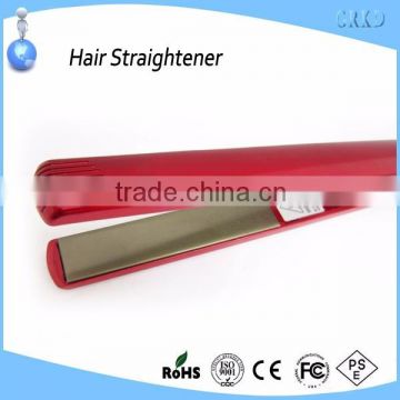Flat ceramic hair iron straightener