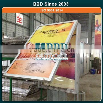 New design steel structure stable posts steel fashion lighted lightbox