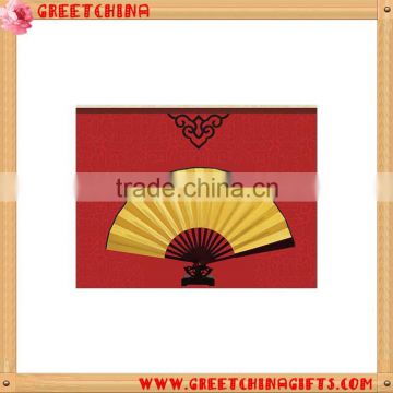 Custom LOGO Printed Folding Hand Fan With Paper surface