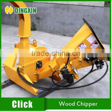 Folding movable tractor PTO wood chipper shredder
