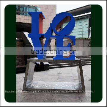 Urban Decor Colored Public Letter Stainless Steel Statue