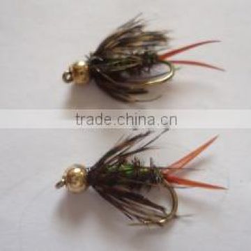 Bloody mary goldhead green (Nymph trout flies)