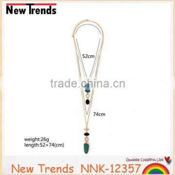 Wholesale charm natural stone chain pendant necklace jewelry