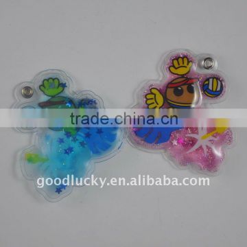 New arrival promotional gift--liquid oil pvc keychain