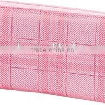 2015 Fashion pink stripe large wallet for shopping of girls