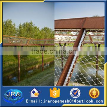 stainless steel wire rope mesh for bridge protection handrail mesh
