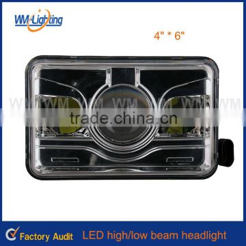 Car led headlamp high/low beam 4"x6" jeep led headlight