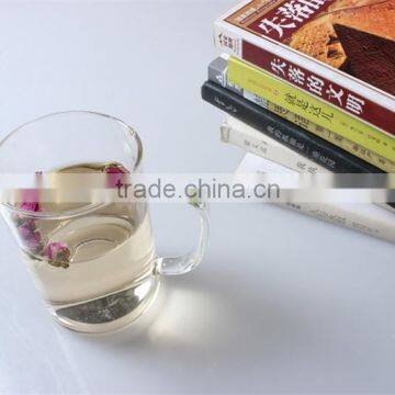 China Factory! 2015 New Design Clear Pyrex Glass Office Cup with Handle