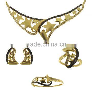 18k solid gold jewellery necklace set QFA022