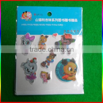3D cartoons puffy stickers as gifts