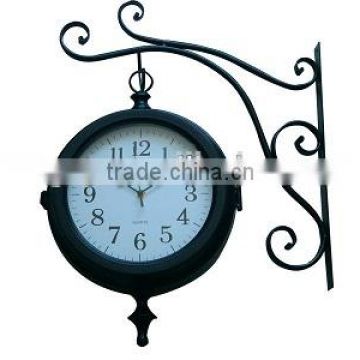 Home Decoration Garden Clock Large Antique Double Sided Wall Clocks For Sale