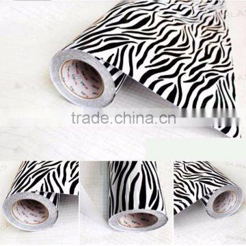 1.52*30/20M polymeric China wholesale zebra skin car wrap vinyl film
