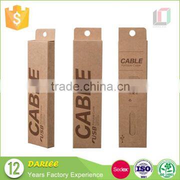 Custom logo printed recyclable kraft paper custom box with logo for cable