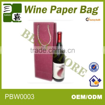 2013 nice looking kraft packaging paper bag for red wine