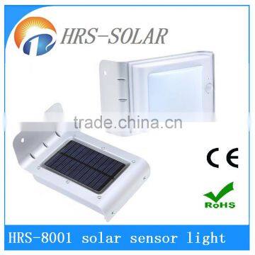 garden outdoor rechargeable aluminum material 16 LED PIR solar small motion sensor light