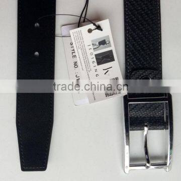 J10762 Pin Buckle Belt For Besiness Man Chrome buckle