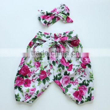 Wholesale girl short pants floral clothes kids harem pants M6082507