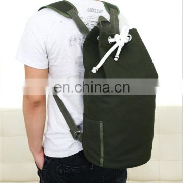 Canvas Duffel Cylinder Luggage Bag Travel Gym Backpack Bucket Backpack