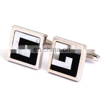 Luxury cufflinks black white square wedding cufflinks