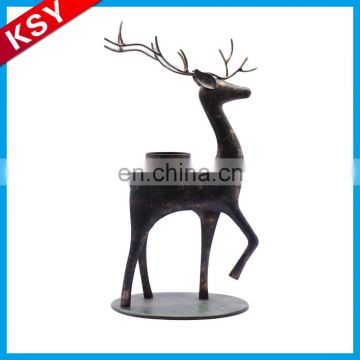 Hot Sale Best Quality Beach Metal Butterfly Oriental Deer Reindeer Candle Lantern Holder