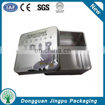 china factory square metal soap tin box