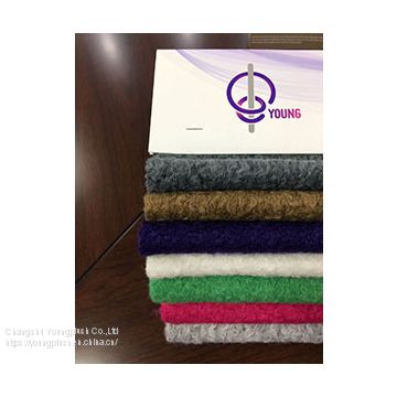Korean stripe woollen immitation polyester fabric Bi-color