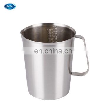 Stainless Steel Graduated Measuring Cups / Professional Stainless Steel Milk Frothing Pitchers Cup