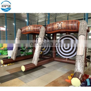 New Blessing carnival inflatable axe throw dart game for sale, Axe Throwing Double Lane Inflatable Sport Game Axes Toys